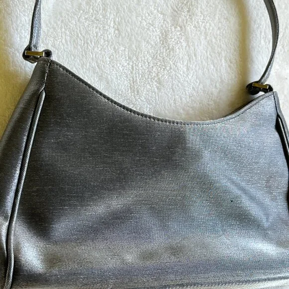 Metallic Silver Mini Shoulder Bag - Picture 2 of 6